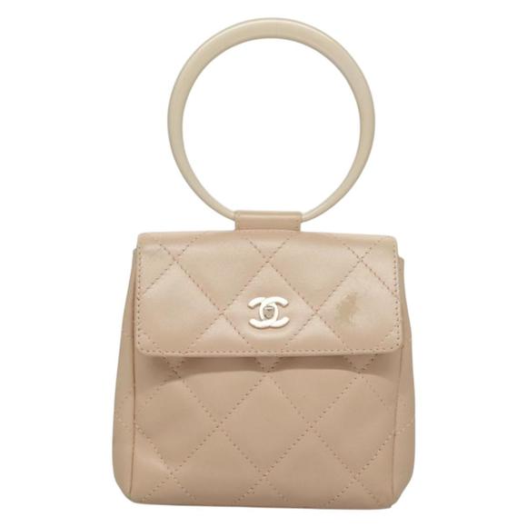 Chanel Flap bag Beige Leather handbag - Picture 1 of 10